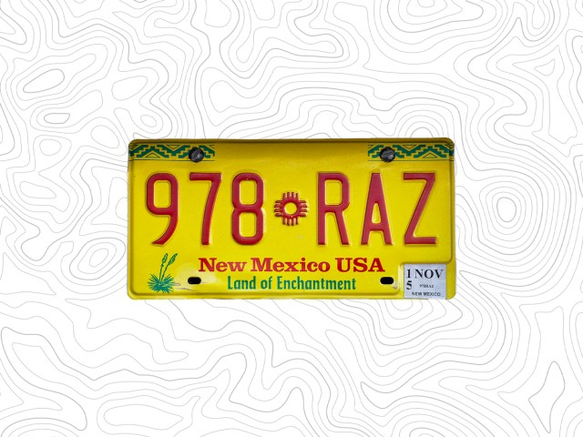New Mexico license plate