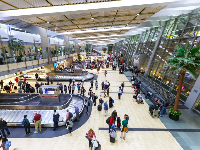 Baggage claim area at San Diego International Airport