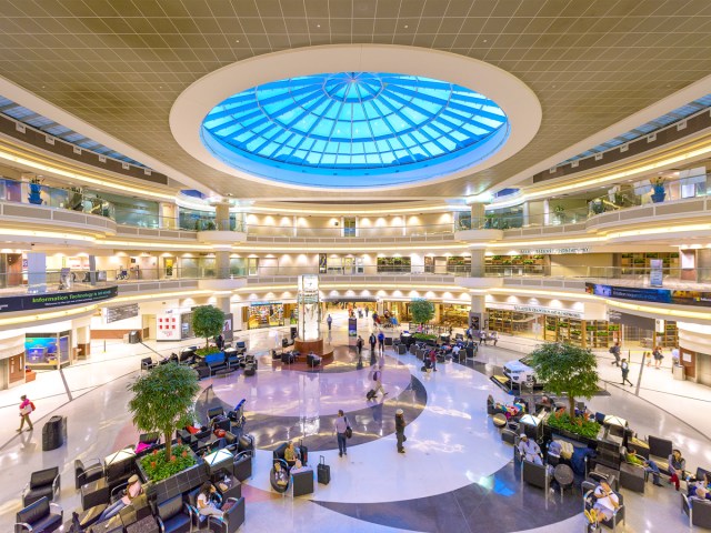 Interior of terminal building at Hartsfield-Jackson Atlanta Airport