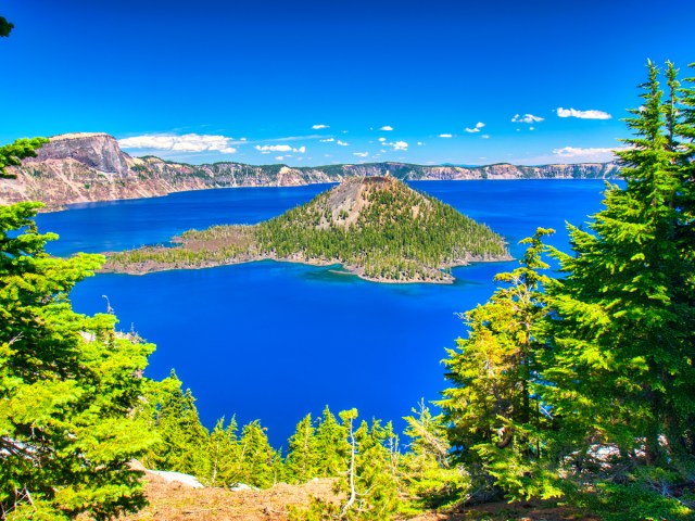 Wizard Island in Crater Lake, Oregon