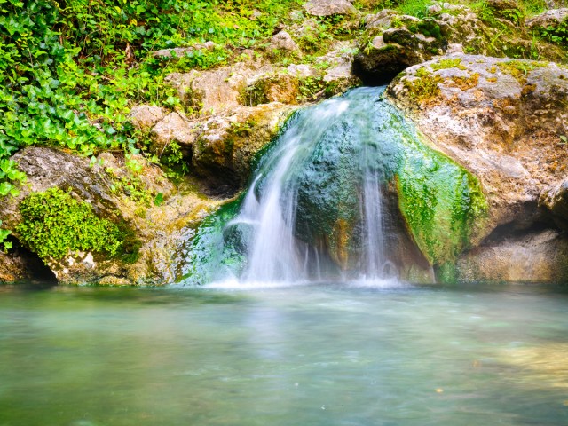 Waterfall in Hot Springs National Park in Arkansas
