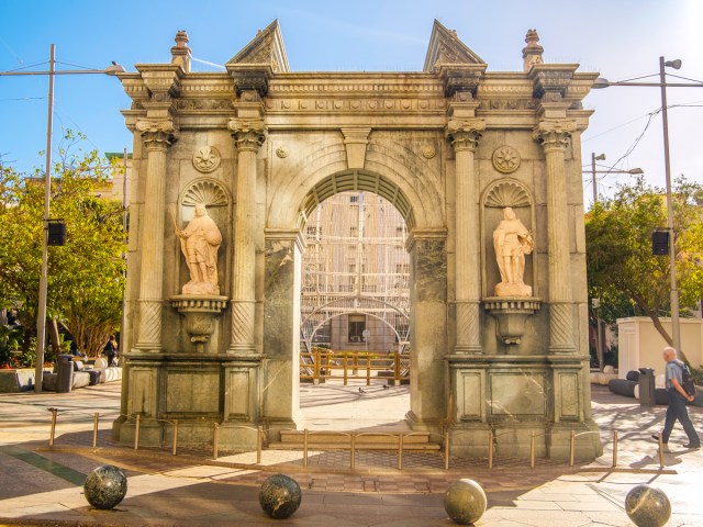 Plaza of Reyes Arch in Ceuta, Spain