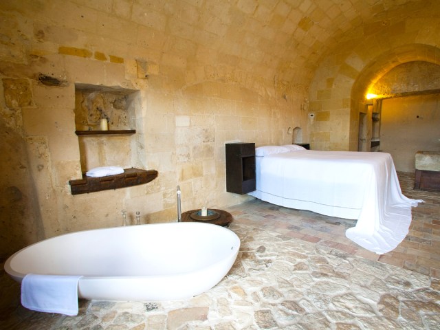 Cave suite at Italy's Sextantio Le Grotte Della Civita
