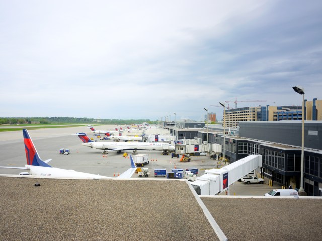 Delta airplanes at Minneapolis-St. Paul International Airport