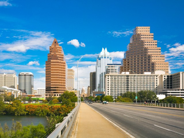 Congress Avenue Bridge and Austin skyline
