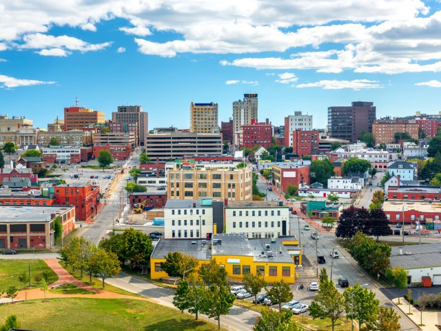 Aerial view of Portland, Maine