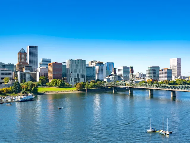 Aerial view of Portland, Oregon