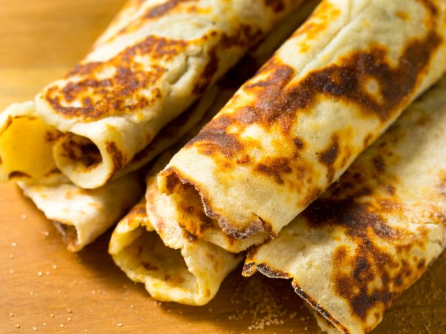Lefse on cutting board