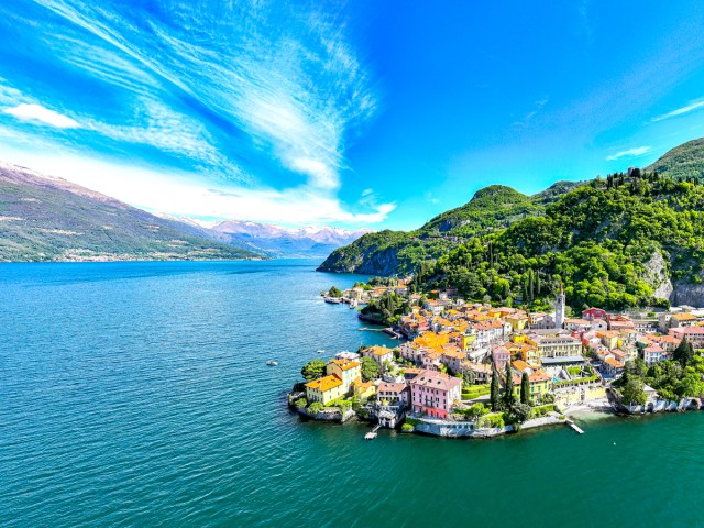 Aerial view of Lake Como