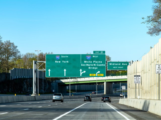 Signs on New York state highway
