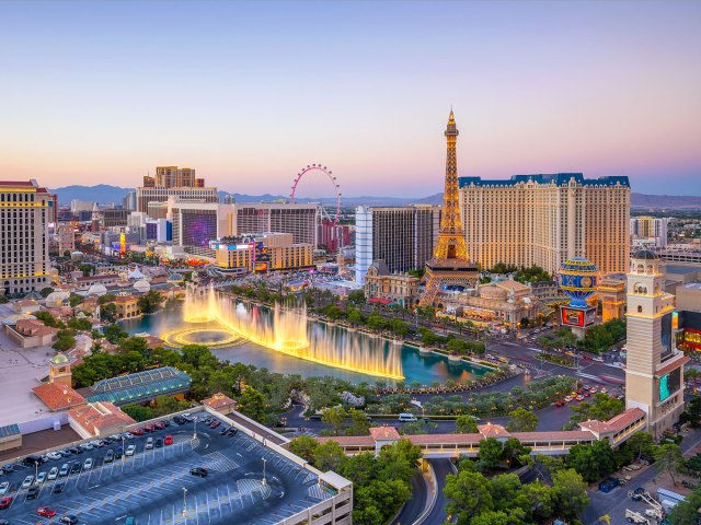 Aerial view of the Las Vegas Strip