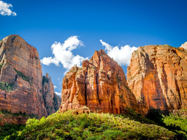 Rock formations of Zion National Park in Utah