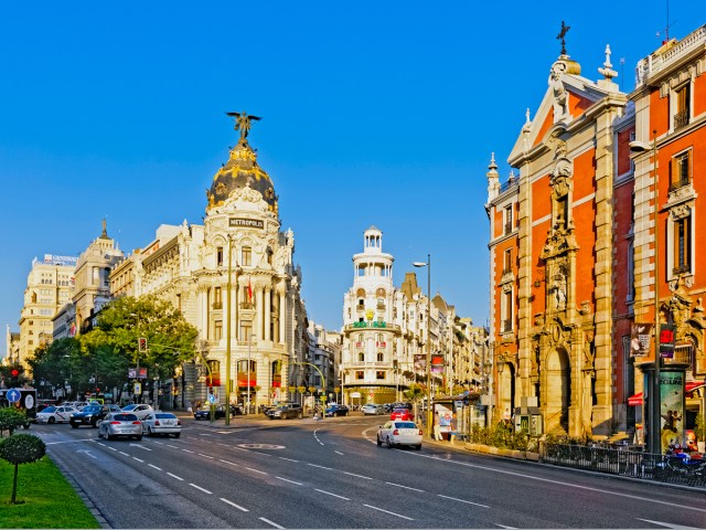 Gran Vía in Madrid, Spain