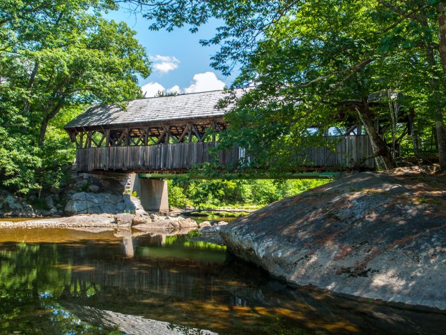 Covered bridge in Bethel, Maine