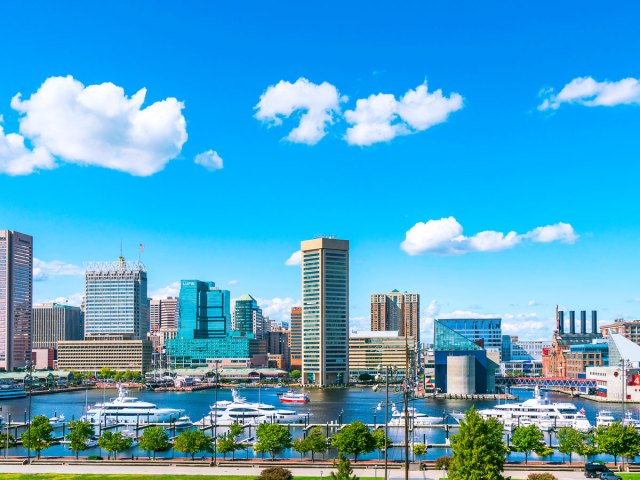 Cityscape of Baltimore, Maryland