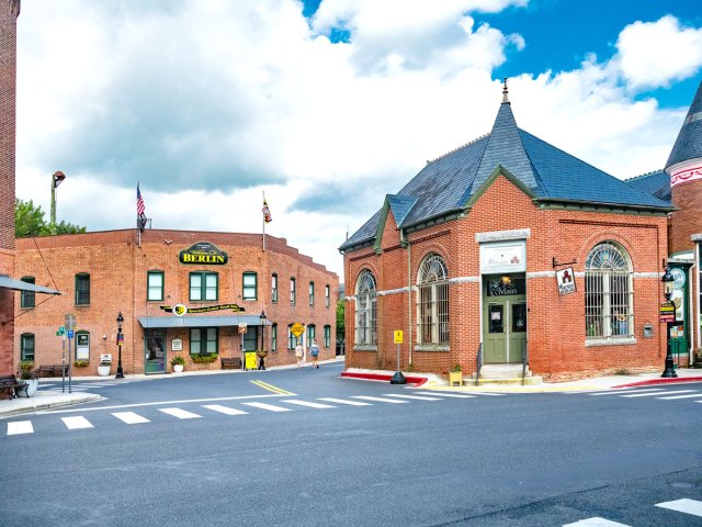 Brick buildings in Berlin, Maryland