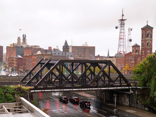 Rochester, New York, seen on a cloudy day