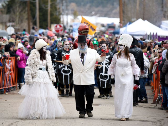 Parade at Frozen Dead Guy Days in Estes Park, Colorado