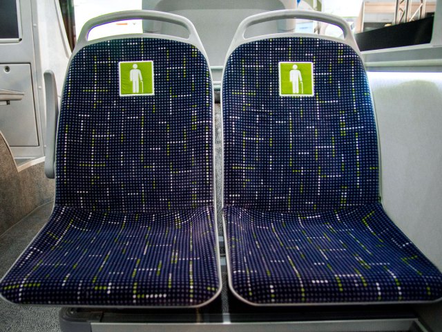 Accessible seats on train
