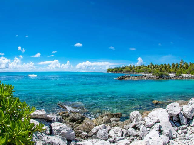 Rocky coastline on Bikini Atoll