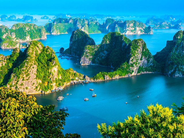Ha Long Bay, Vietnam, seen from above
