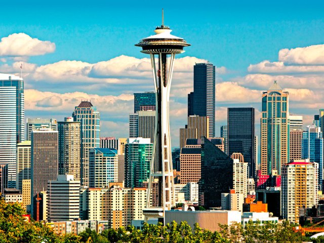 Space Needle and Seattle skyline