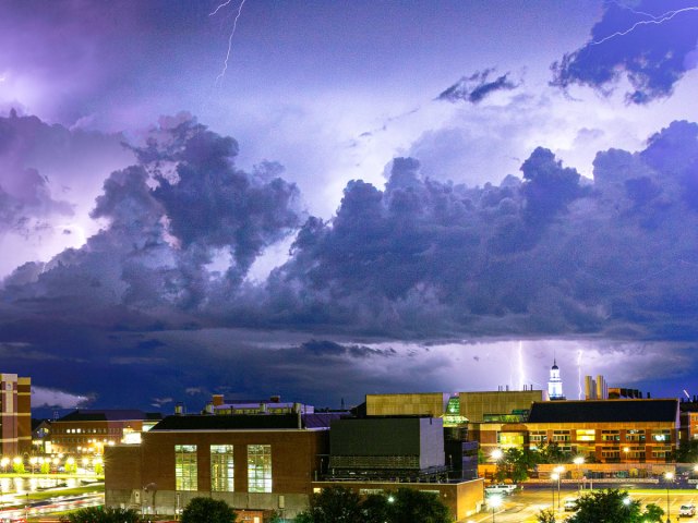 Stormy skies over Oklahoma State University