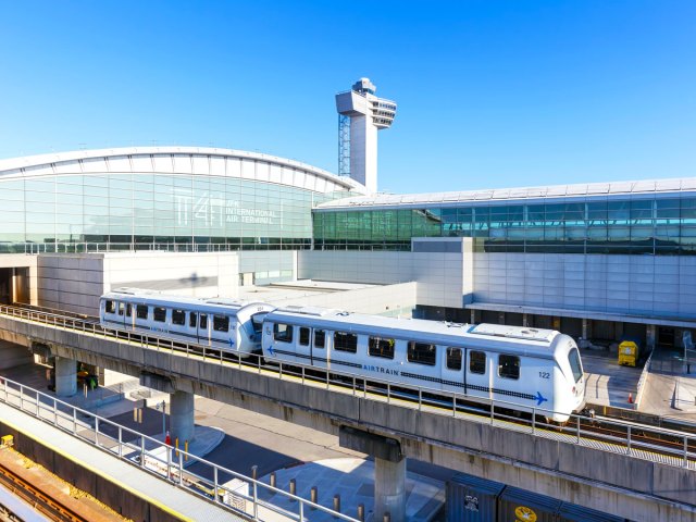 AirTrain connecting terminals at New York's JFK Airport