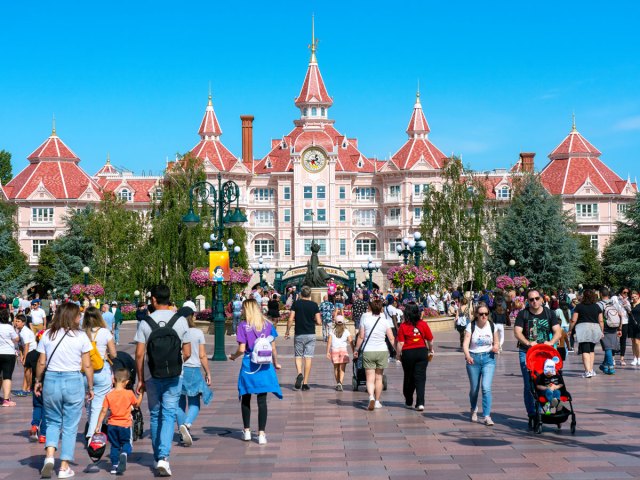 Park goers at Disneyland Paris